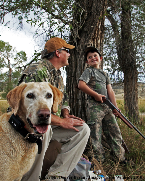 Father and Son Dove Hunting