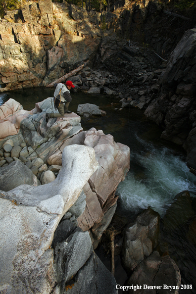 Flyfisherman at Slot Canyon