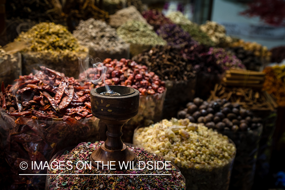 Spices in market in Dubai, UAE.