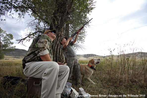 Father and Son Dove Hunting