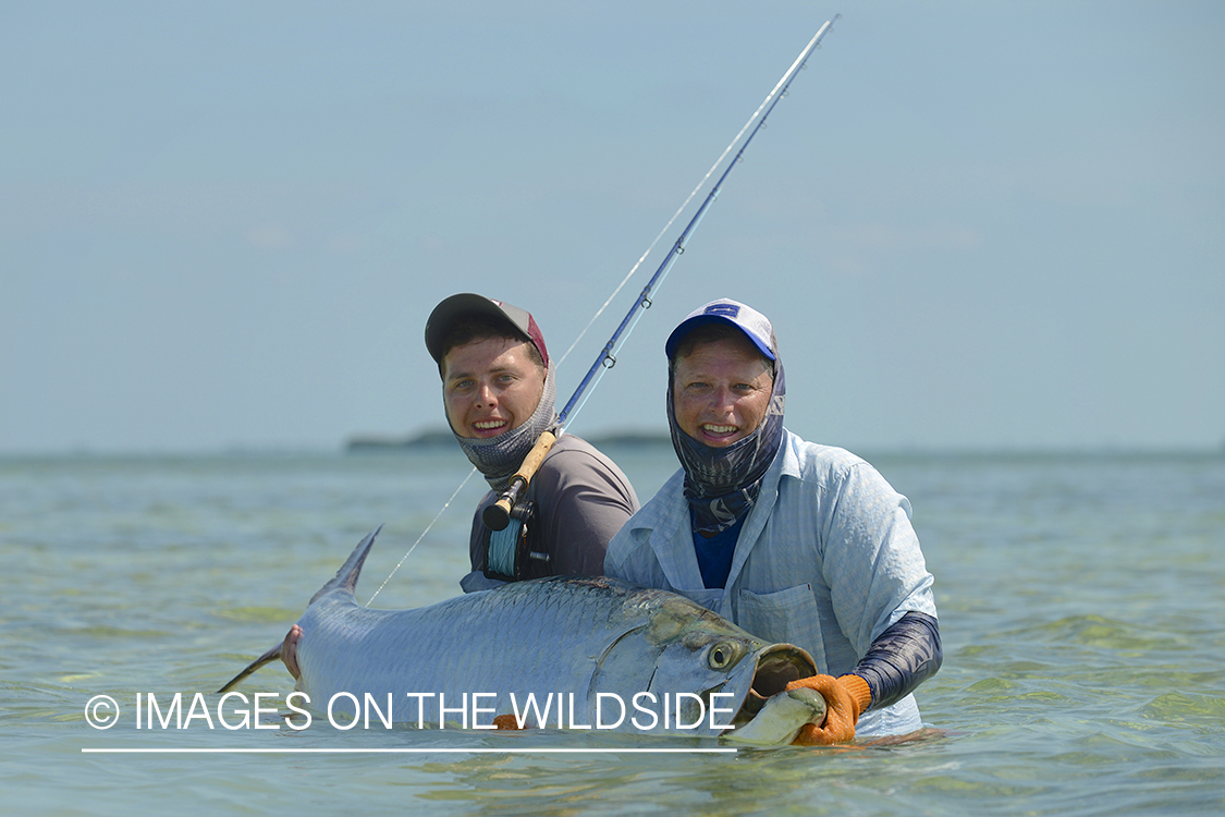 Flyfishermen with tarpon.