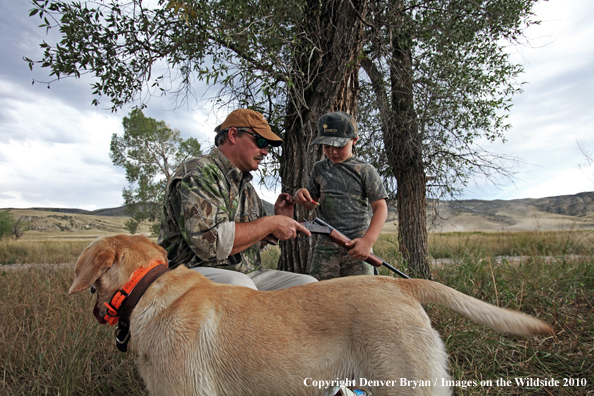 Father and Son Dove Hunting