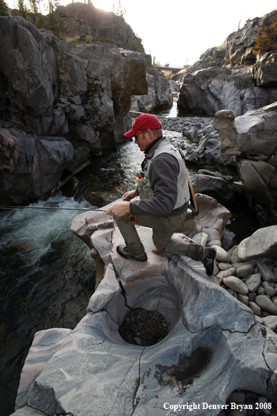 Flyfisherman at Slot Canyon