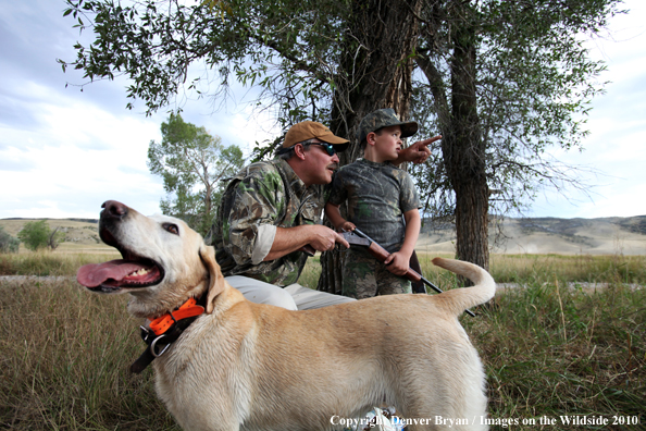 Father and Son Dove Hunting