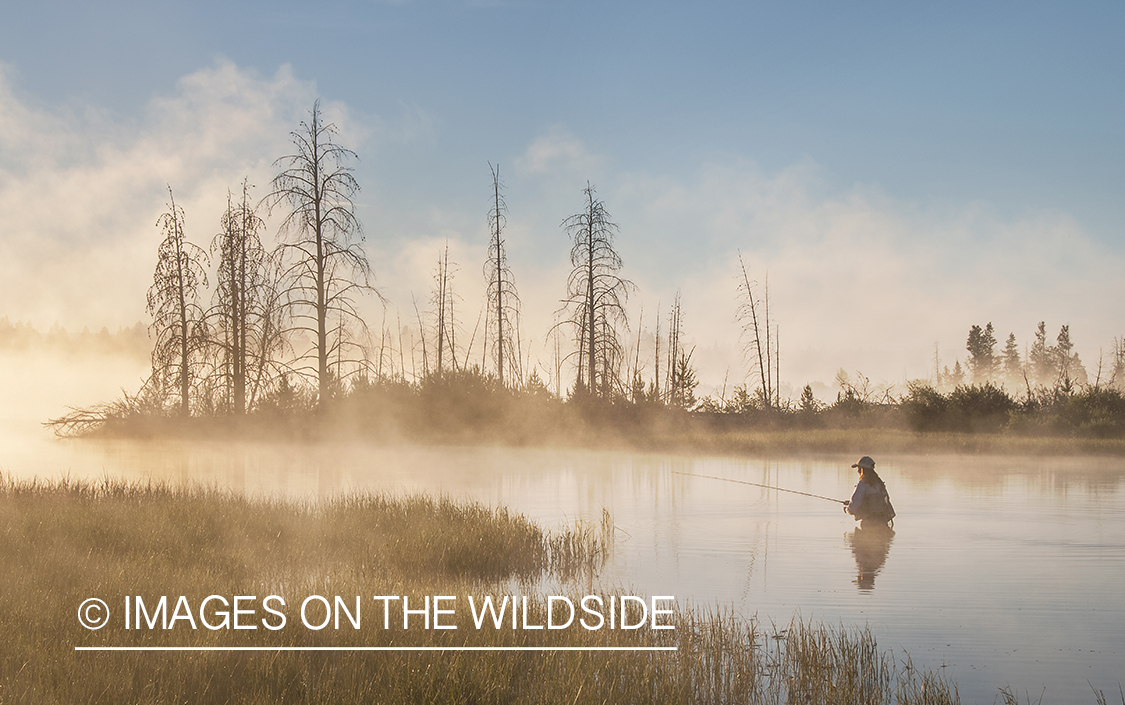 Flyfishing on Hebgen Lake, Montana.