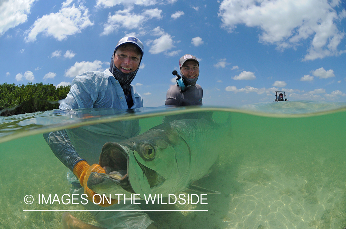 Flyfishermen with tarpon.