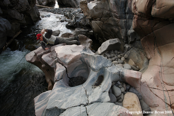 Flyfisherman at Slot Canyon