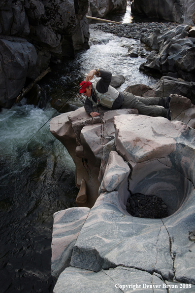 Flyfisherman at Slot Canyon