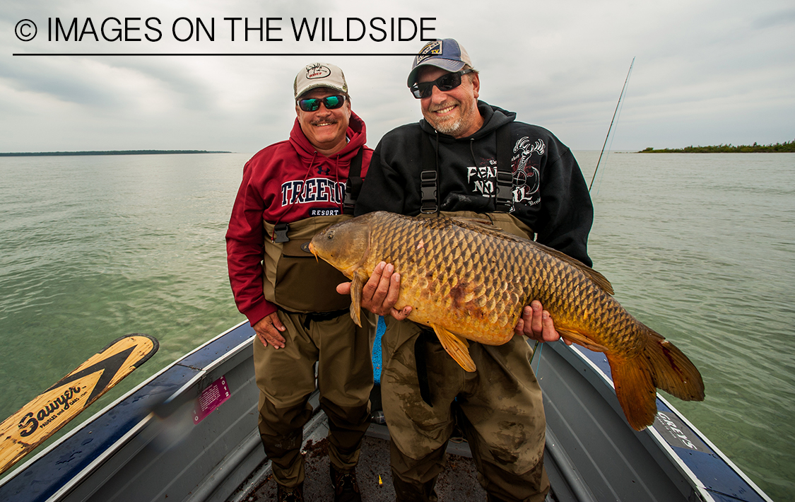 Flyfisherman with carp.