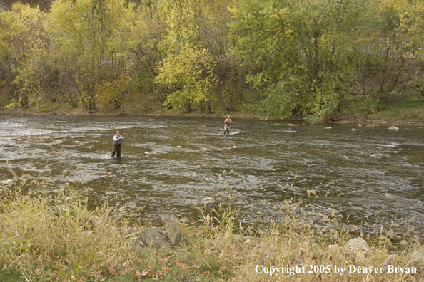 Flyfishermen on Pennsylvania spring creek.