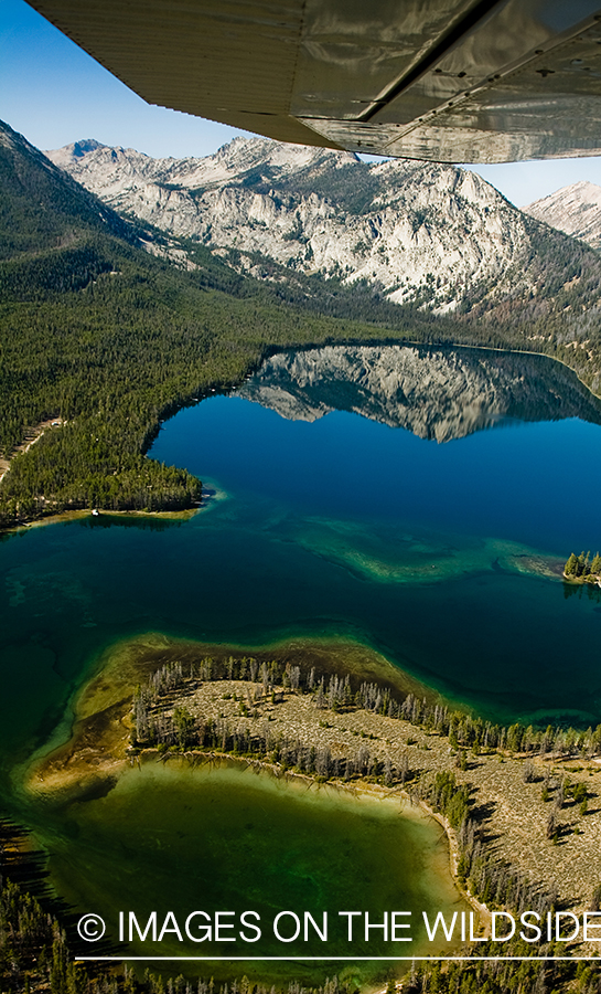 View of lake from float plane. 