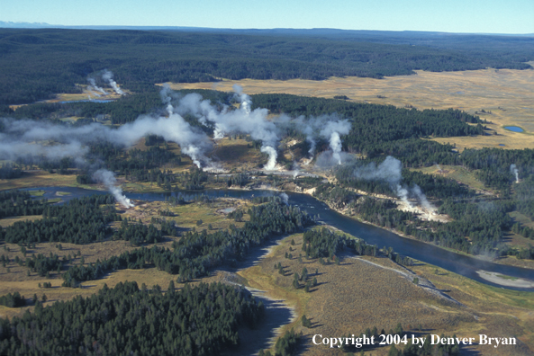 Yellowstone River and thermal area, Yellowstone National Park