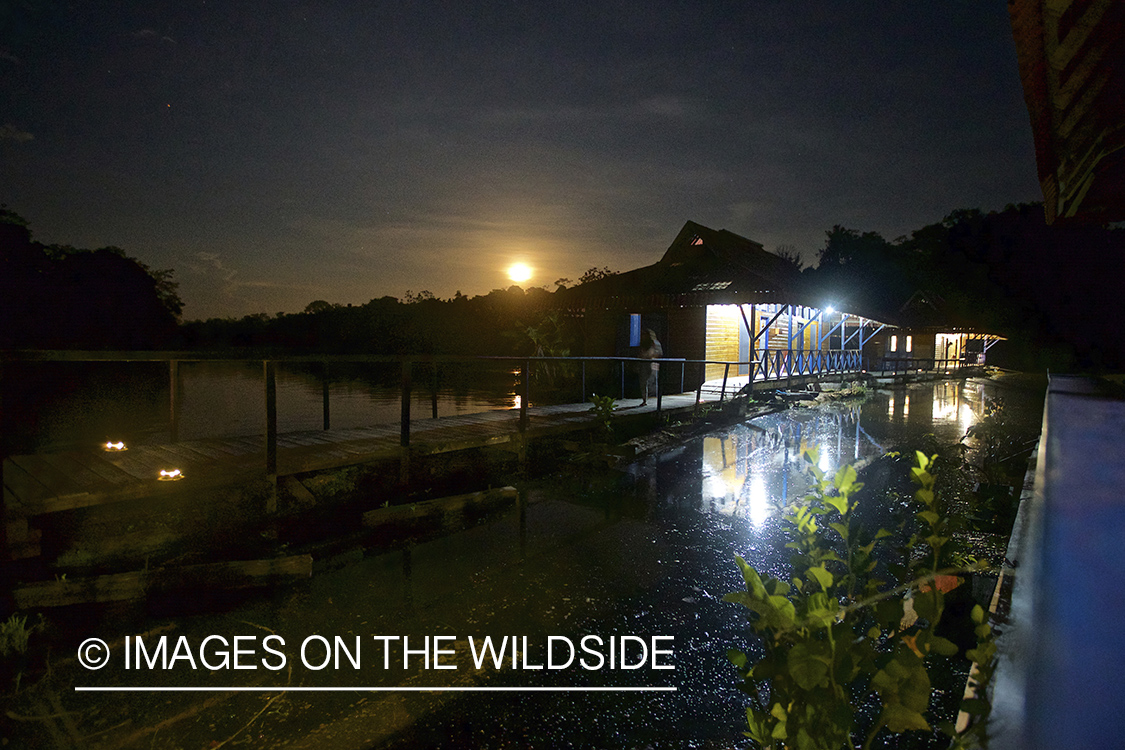 Flyfishing camp on Amazon River in Venezuela.