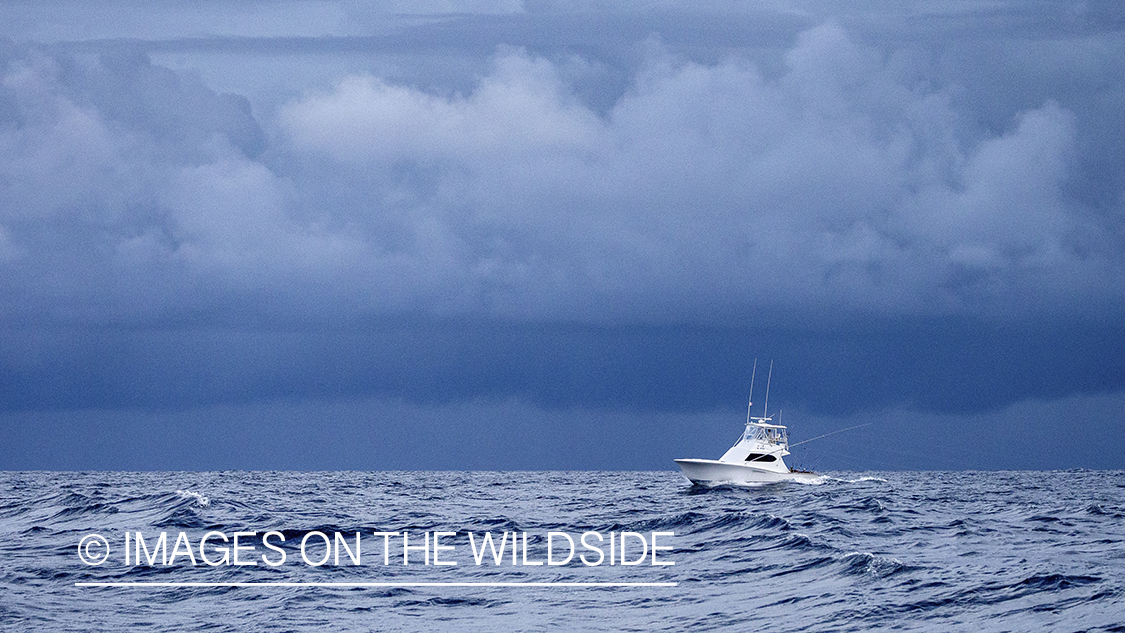 Fishermen on deep sea boat.