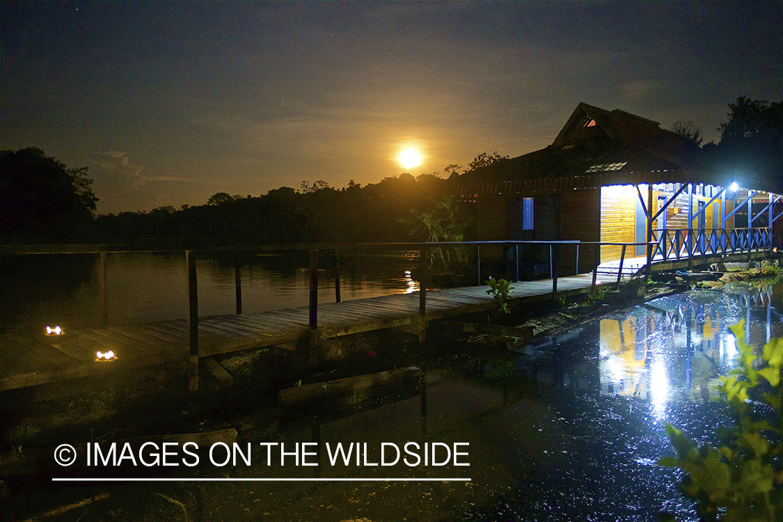 Flyfishing camp on Amazon River in Venezuela.