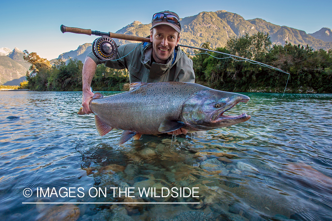 King salmon fishing in Chile.