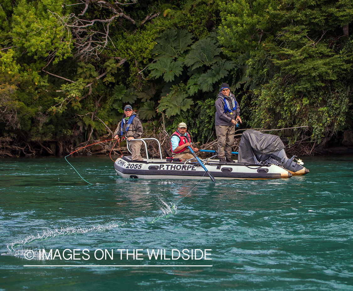 Flyfishermen on water.