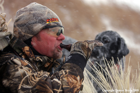 Waterfowl Hunter with Call