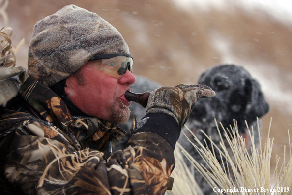 Waterfowl Hunter with Call