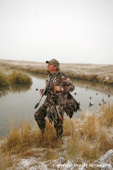 Duck hunting in winter