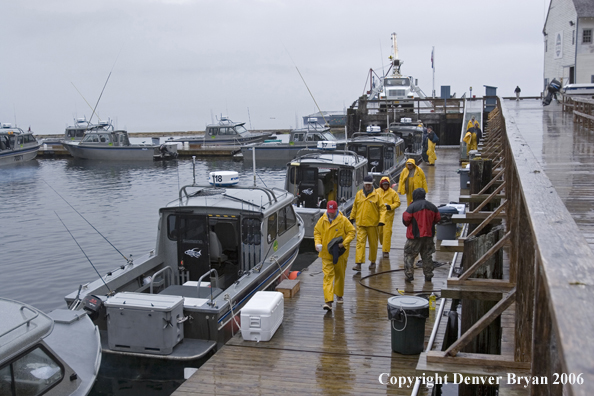 Fishermen returning from fishing.  (Alaska/Canada)