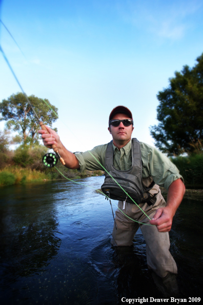 Flyfisherman casting (PS/SF)