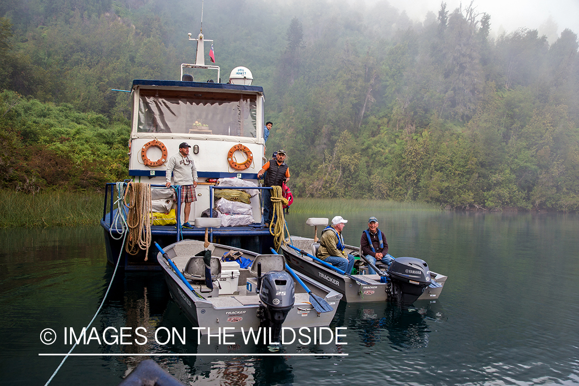 Flyfishermen on live-a-boat.