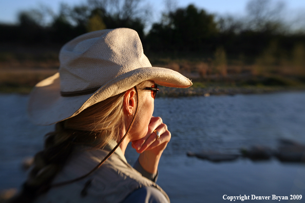 Woman flyfishing