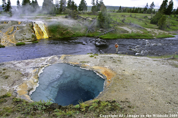 Flyfisherman on Firehole River