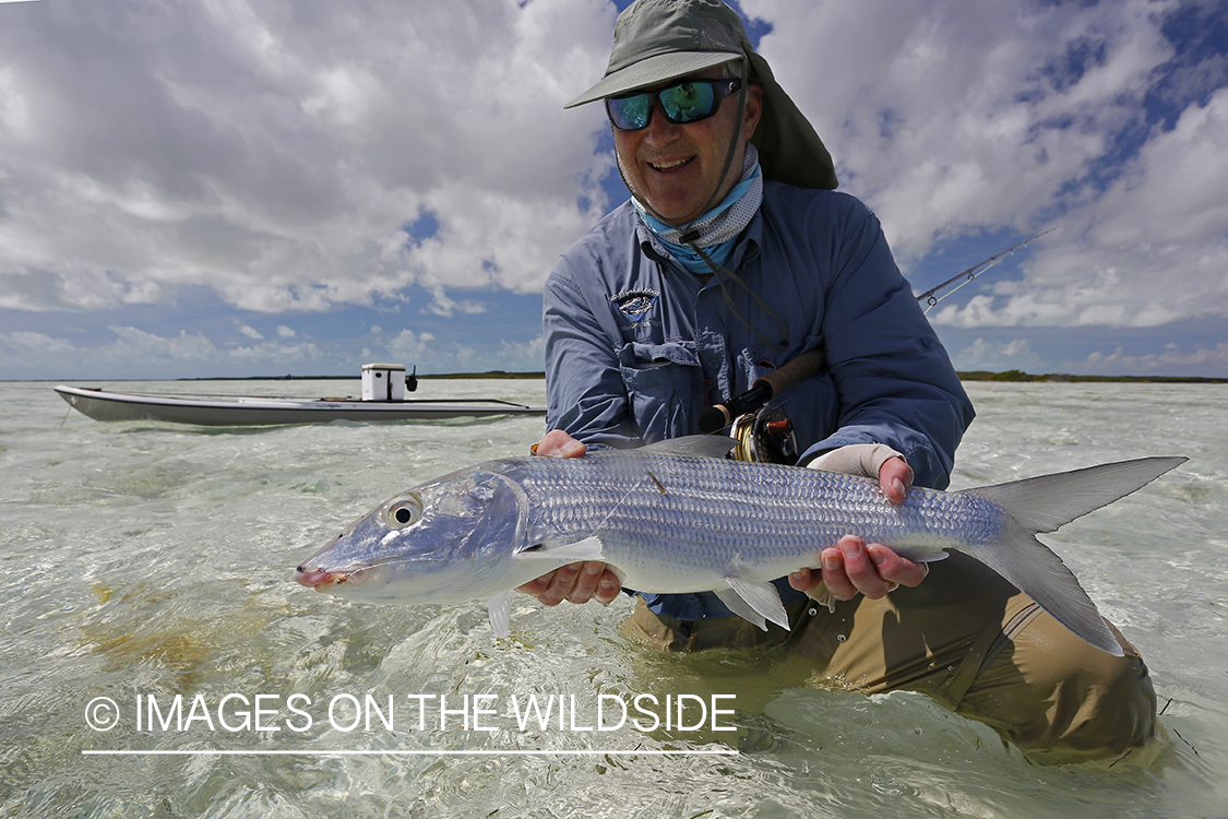 Flyfisherman with bonefish.