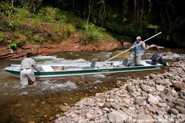 Flyfishermen in Bolivia fishing for Golden Dorado