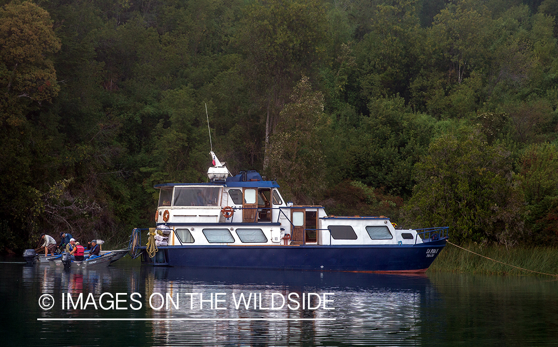 Flyfishermen on live-a-boat.