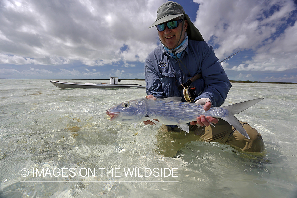 Flyfisherman with bonefish.