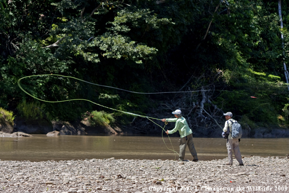 Flyfishermen in Bolivia fishing for Golden Dorado