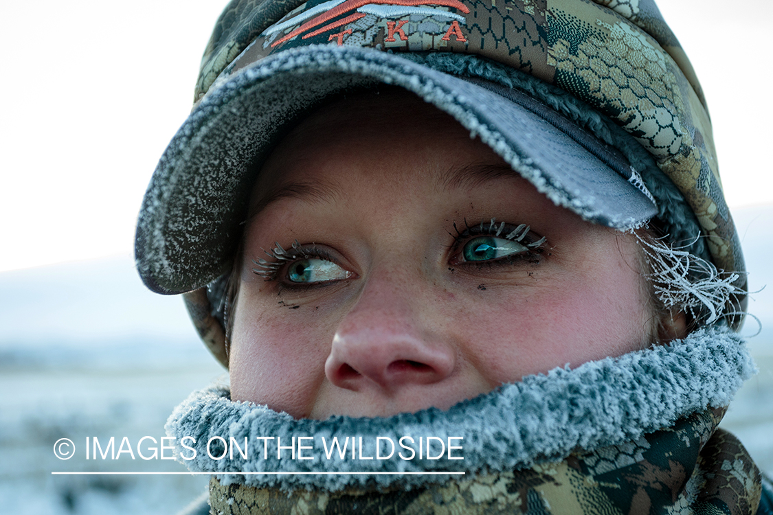 Woman duck hunter.