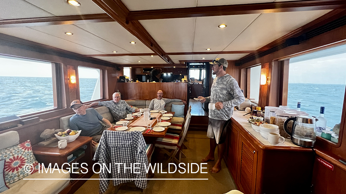 Fishermen on liveaboard.