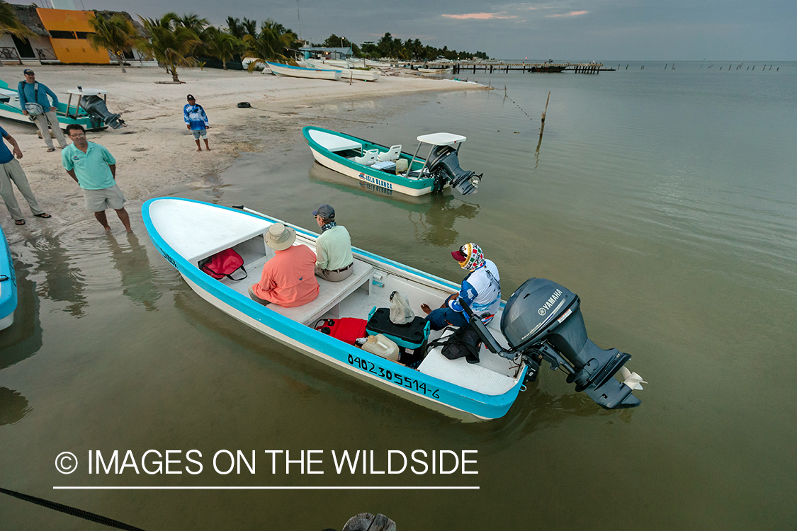 Flyfishermen going fishing.