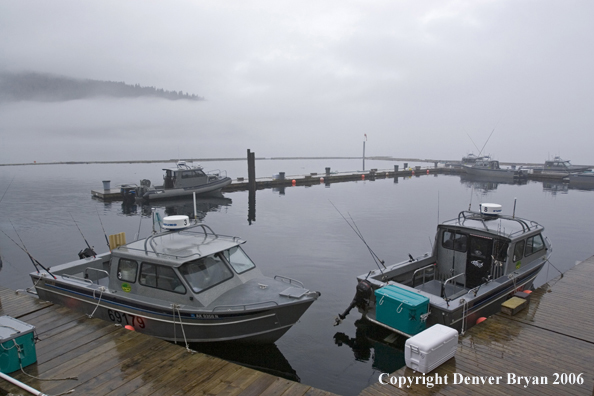 Fishing boats docked.  (Alaska/Canada)