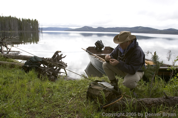 Flyfisherman with driftboat.